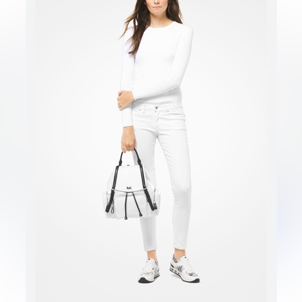 Michael Kors White beacon backpack